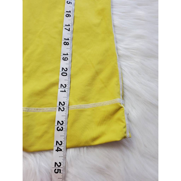 Athleta Womens Hooded‎ Yellow Sleeveless Workout Top  Kangaroo Pocket Drawstring - Picture 4 of 6